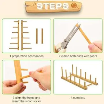 Puzzle Display Stand, Ladder Puzzle Storage Rack Wooden Puzzle Holder Rack Puzzle Organizer Holder Puzzle Organizer Trays Puzzle Rack Organizer for Puzzles Books Crafts Collection Lovers