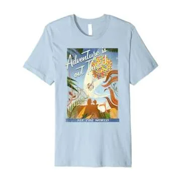 Disney Pixar Up Poster Distressed Vintage Premium T-Shirt Premium T-Shirt
