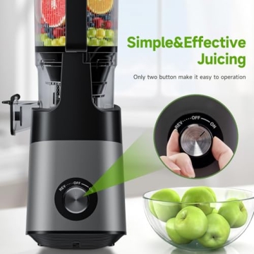Cold Press Juicer with 5.8" Chute for Whole Fruits
