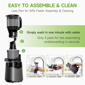 Cold Press Juicer with 5.8" Chute for Whole Fruits