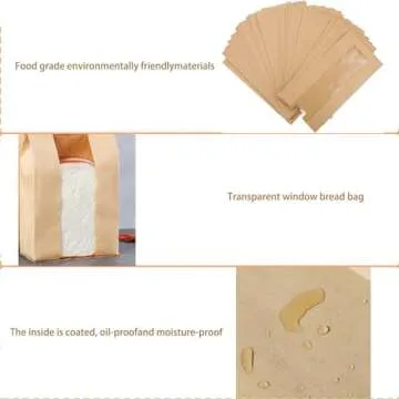 Paper Bread Bags 30 Pack for Fresh Baked Treats