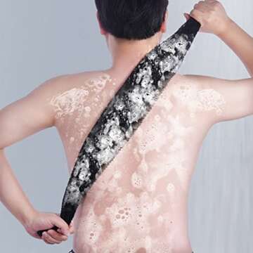 4 Pcs African Exfoliating Net, Fengek 31.5 Inch African Long Body Net Sponges Skin Back Scrubber for Daily Shower Bathing Exfoliating (Multicolor 1)