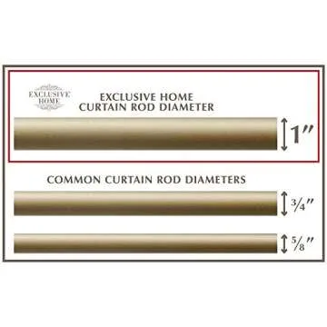 Exclusive Home Curtain Rod & Finial Set - Gold, Adjustable