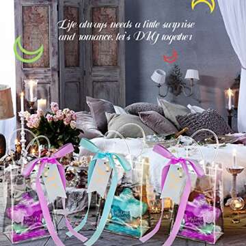 BadenBach 20 PCS Clear Gift Bags with Handles,7.9" x 9.8"x 3.1",Clear Goodie Bags Plastic Gift Bags with Handles Clear Party Favor Bags for Wedding Birthday Bridal Baby Shower Mother's Day