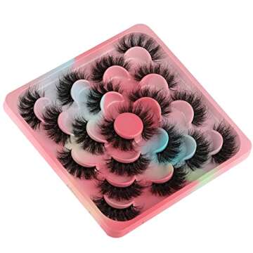 Dramatic Fluffy 3D False Eyelashes - 10 Pairs