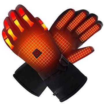 QILOVE Heated Gloves for Women and Men, 7.4V Rechargeable Heated Warm Gloves Winter for Outdoor Work...