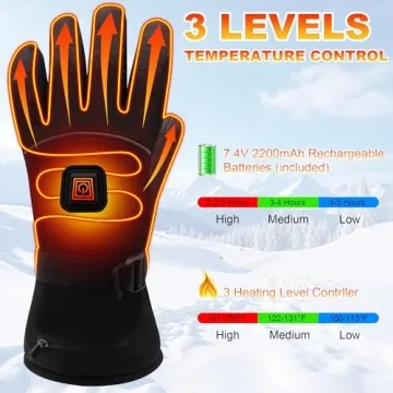 QILOVE Battery Heating Gloves for Outdoor Winter Comfort