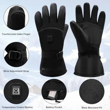 QILOVE Battery Heating Gloves for Outdoor Winter Comfort