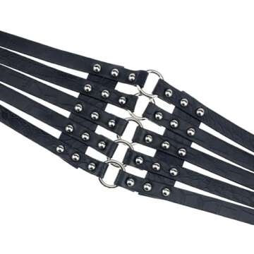 Iivos Women’s Cinch Wide Waist Corset Belt – Adjustable Elastic Fashion Belt for Dresses, Casual & Formal Outfits,Plus Size Friendly (Black, X-Large(36"-42"))