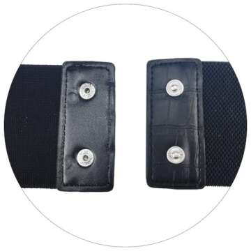 Iivos Women’s Cinch Wide Waist Corset Belt – Adjustable Elastic Fashion Belt for Dresses, Casual & Formal Outfits,Plus Size Friendly (Black, X-Large(36"-42"))