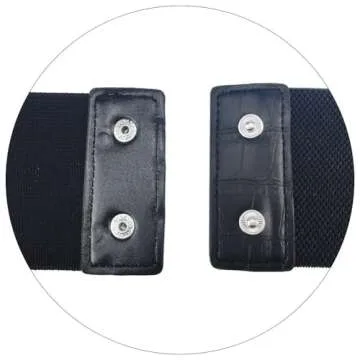 Iivos Women’s Cinch Wide Waist Corset Belt – Adjustable Elastic Fashion Belt for Dresses, Casual & Formal Outfits,Plus Size Friendly (Black, X-Large(36"-42"))