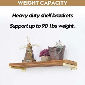 AddGrace Gold Shelf Brackets - Sturdy & Stylish Solutions