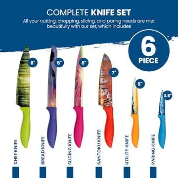 Unique Artistic Kitchen Knife Set for Cooking Enthusiasts