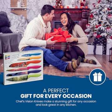 Unique Artistic Kitchen Knife Set for Cooking Enthusiasts