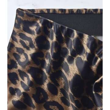 Women's Leopard Print Satin Maxi Skirt High Waisted 2025 Summer
