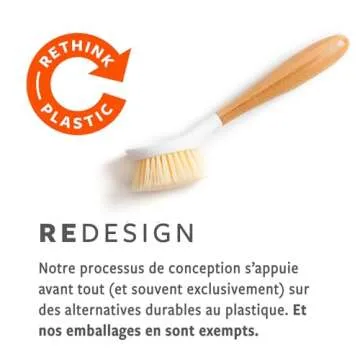 Sustainable Full Circle Ring Bamboo Veggie Brush for Easy Cleaning