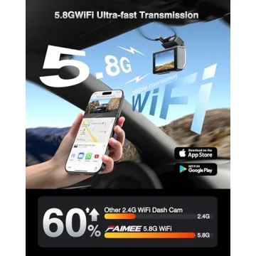 4K+2K Dual Dash Cam for Cars with WiFi and GPS