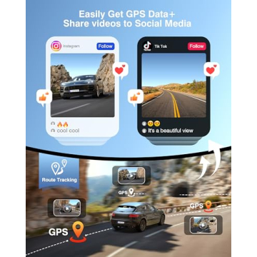 4K+2K Dual Dash Cam for Cars with WiFi and GPS