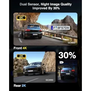 4K+2K Dual Dash Cam for Cars with WiFi and GPS