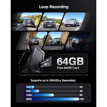 4K+2K Dual Dash Cam for Cars with WiFi and GPS