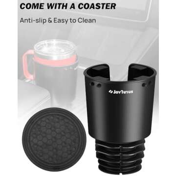 JOYTUTUS Upgraded Car Cup Holder Expander with Offset Base, Compatible YETI, Hydro Flask, Large for Hold 18-40 oz Bottles and Mugs, Other in 3.4-3.8 inch
