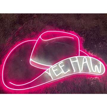 Neon Signs Cowboys Beer Bar Home Art Neon Light Handmade LED Tube Neon Lights Sign for Bedroom Home ...