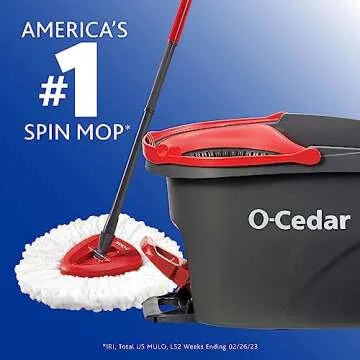O-Cedar System Easy Wring Spin Mop & Bucket with 3 Extra Refills