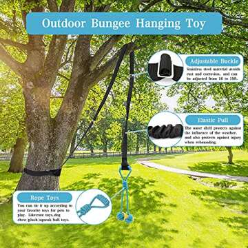 BABYLTRL Dog Outdoor Bungee Hanging Toy, Durable Tugger Dog Chew Toys with Rope Toys for Boredom, In...