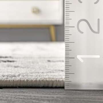 nuLOOM 7' x 9' Indoor Performance Area Rug, Stain-Resistnat, Pet and Kid Friendly, Durable, High-Tra...