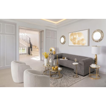 Ivory Barrel Arm Accent Chair - Decorative Ivory/Beige Chair for Home, Office Furniture - Trendy Con...