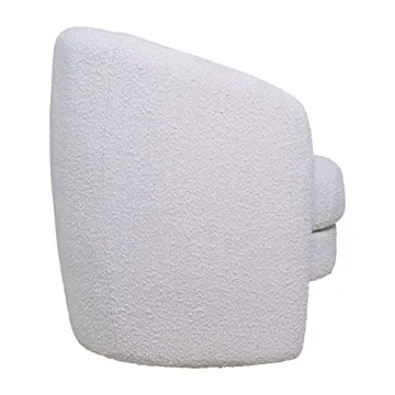 Ivory Barrel Arm Accent Chair for Home and Office