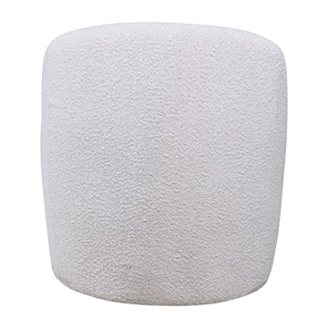 Ivory Barrel Arm Accent Chair for Home and Office