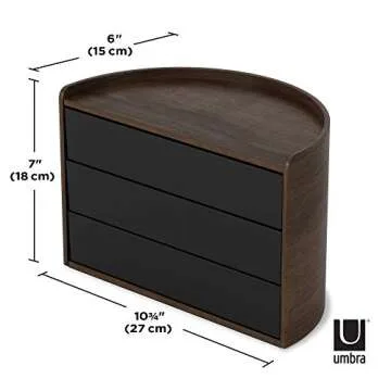 Umbra Moona Storage Box Black/Walnut