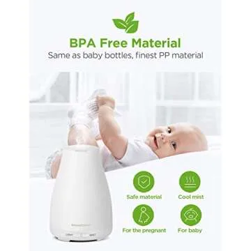 InnoGear 2 Pack 150ml Essential Oil Diffuser Aromatherapy Aroma Diffusers Ultrasonic Cool Mist Humidifier with 7 Colors LED Lights and Waterless Auto Shut-off for Home Office Bedroom Room