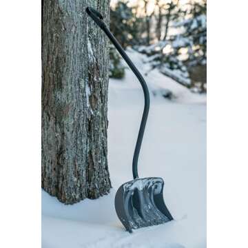 Suncast 18-inch Ergonomic Snow Shovel and Pusher Combo for Efficient Winter Cleanup