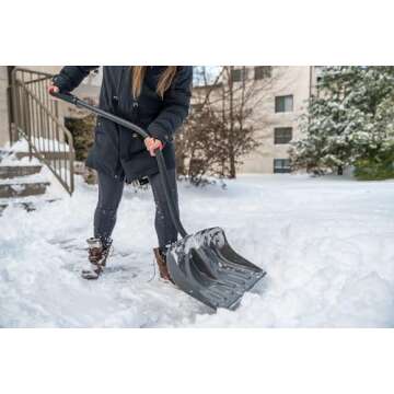 Suncast 18-inch Snow Shovel with Ergonomic Handle