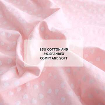 BANGSAUR Girls' Dress Set Cotton Sleepshirts, Heart Print Princess Daily Dress, 2-Pack Casual Dress ...