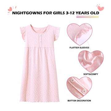 BANGSAUR Girls' Princess Dress Set - Heart Print Casual Wear