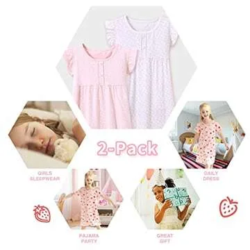 BANGSAUR Girls' Princess Dress Set - Heart Print Casual Wear