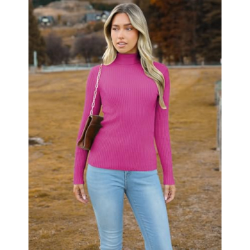 Zeagoo Women's Stylish Turtleneck Sweater for Fall