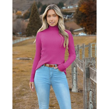 Zeagoo Women's Stylish Turtleneck Sweater for Fall