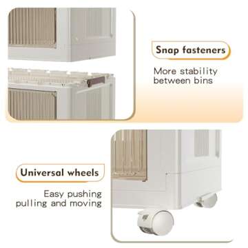 Kmiectse 48 QT Large Storage Bins with Lid for Home