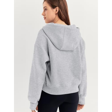 Trendy Queen Oversized Hoodies with Quarter Zip for Women