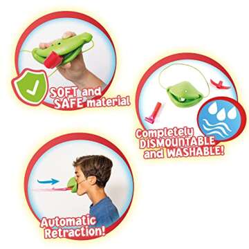 TIC TAC Tongue Game, Be Quick to Lick The Bugs, Chameleon Game, Ages 4+, Family Games, Memory Game, Fun Games, Toys for Boys, Party Games