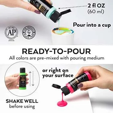 Arteza Acrylic Pouring Paint Set for Creative Minds