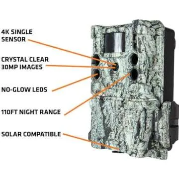Bushnell Trail Camera CORE S-4K, No-Glow Game Camera with 4K Video and 1.5” Color Viewscreen