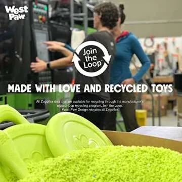 West Paw Zogoflex Qwizl Interactive Treat Dispensing Dog Puzzle Treat Toy for Dogs, Granny Smith, Large