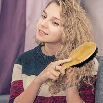 BOMEIYI Boar Bristle Hair Brush Set for Fine Hair