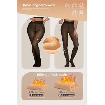 Vertvie Women's Fleece Lined Tights Sheer Fake Translucent One Seam Warm Pantyhose Thick High Waisted Thermal Leggings Winter(Black Sheer-Skin Fleece,220g-Thick Fleece,Small-Medium Plus)