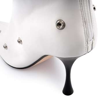 WIRALOMI Women's Slouchy Ruched Knee High Boots Black Stud Pointed Toe Stiletto Heels Casual Modern All Season Boots with Detachable Snap Panel